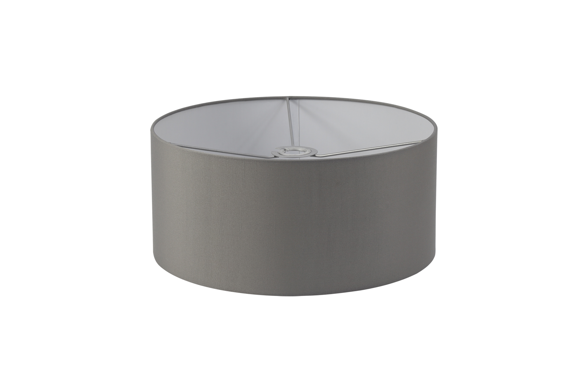 D0055  Sigma Cylinder 40cm Faux Silk Shade Grey, White